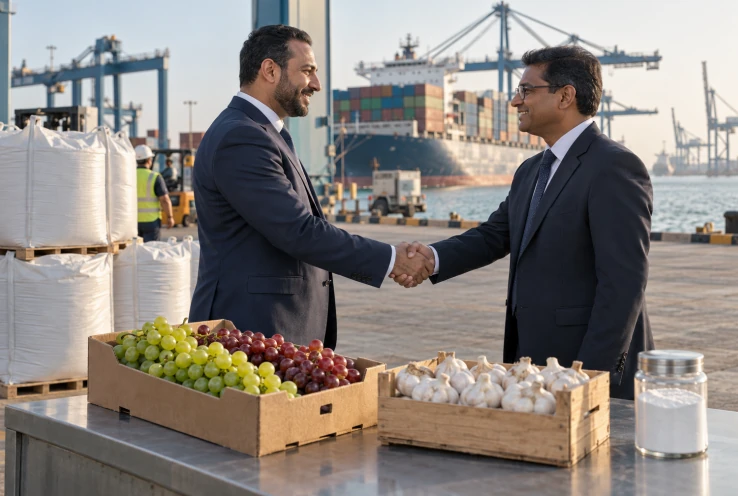 Egyptian and Indian business partnership connecting agricultural and industrial exports to global markets.